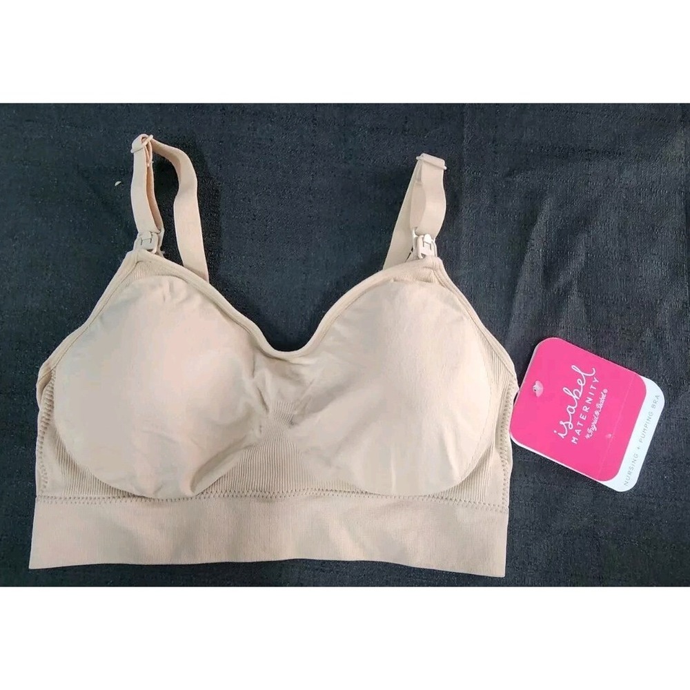 Isabel Maternity Seamless Drop Cup Nursing Beige Size S 32D/DD 34A/B/C/D NWT NEW
